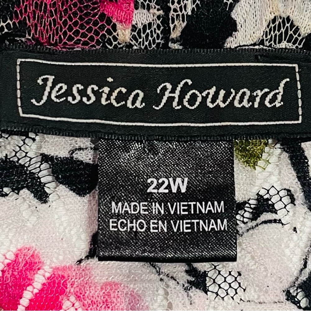 Jessica Howard Pink and Black Floral Kimono - Picture 2 of 11
